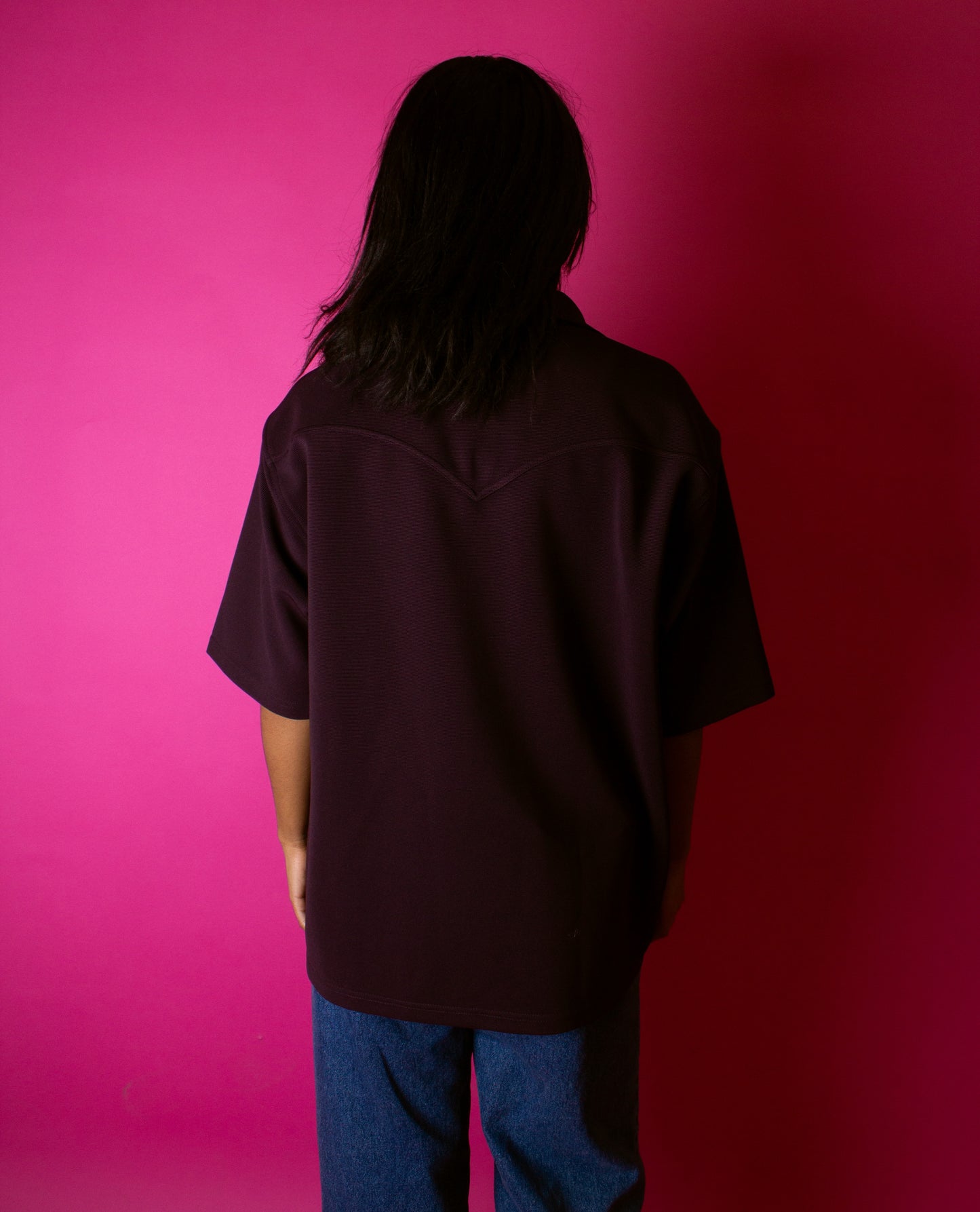 (PLUM) WESTERN SHIRT